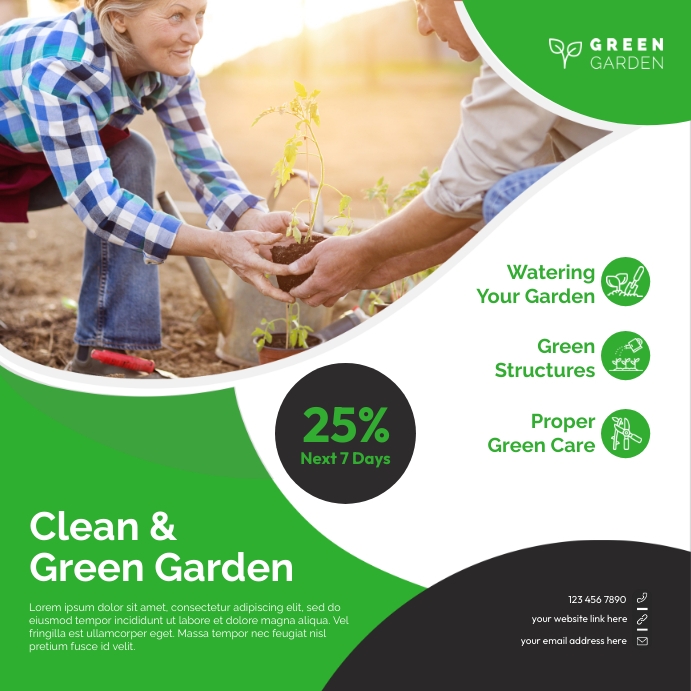 Copy of Clean And Green Garden | PosterMyWall
