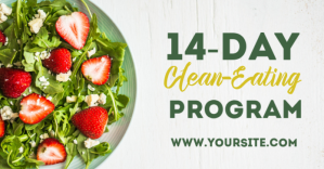 Clean eating dietary plan ad Facebook-annonce template