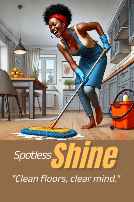 Clean floor Poster template