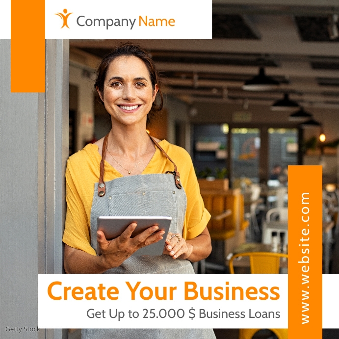 clean minimal business loans advertisement Instagram Post template