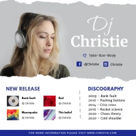 Clean Modern Female DJ Press Kit Instagram Te template