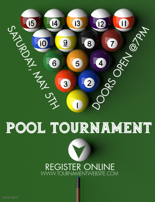 Copy of Clean Pool Tournament Flyer PosterMyWall