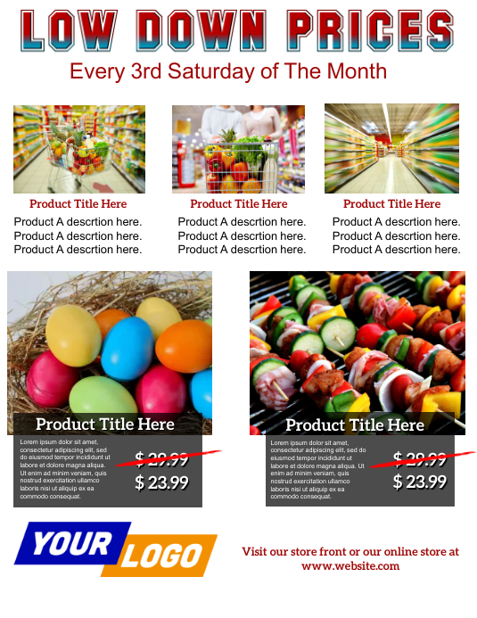 Clean product catalog template Flyer (US Letter)