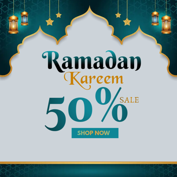 Clean Ramadan sale template | PosterMyWall