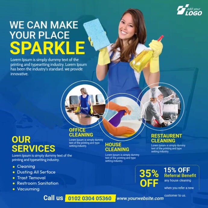 Clean Professional Add Copy of Clean Service Company Ad | PosterMyWall