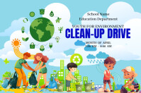 Clean-Up Drive Poster template