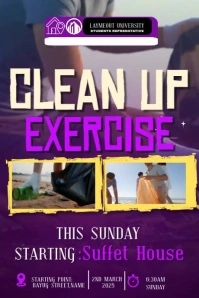 Clean Up Exercise Poster template