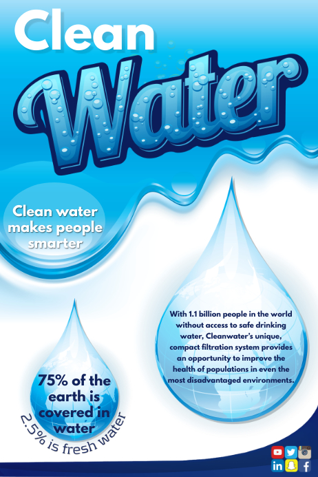 Clean Water Template | PosterMyWall