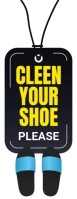 Clean Your Shoe Door Hanger Template Cartello da appendere alla porta