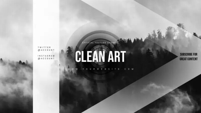 Clean Youtube Channel Art Banner模板 Postermywall Clean Youtube Channel Art Banner模板 Postermywall