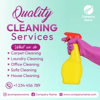 cleaners poster ad Сообщение Instagram template
