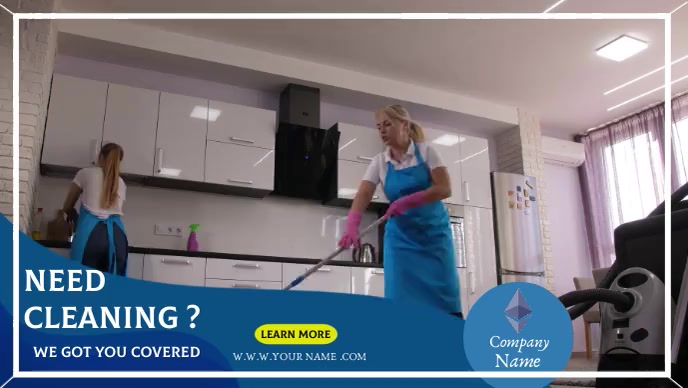 Cleaning (1) YouTube Thumbnail template