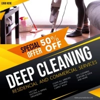 Yellow Spring Cleaning Video Post Instagram template