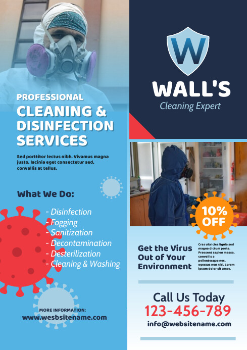 Cleaning & Disinfection Flyer A4 template