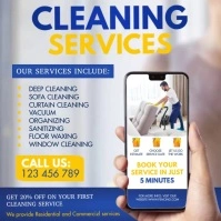 cleaning , spring cleaning, spring Publicación de Instagram template