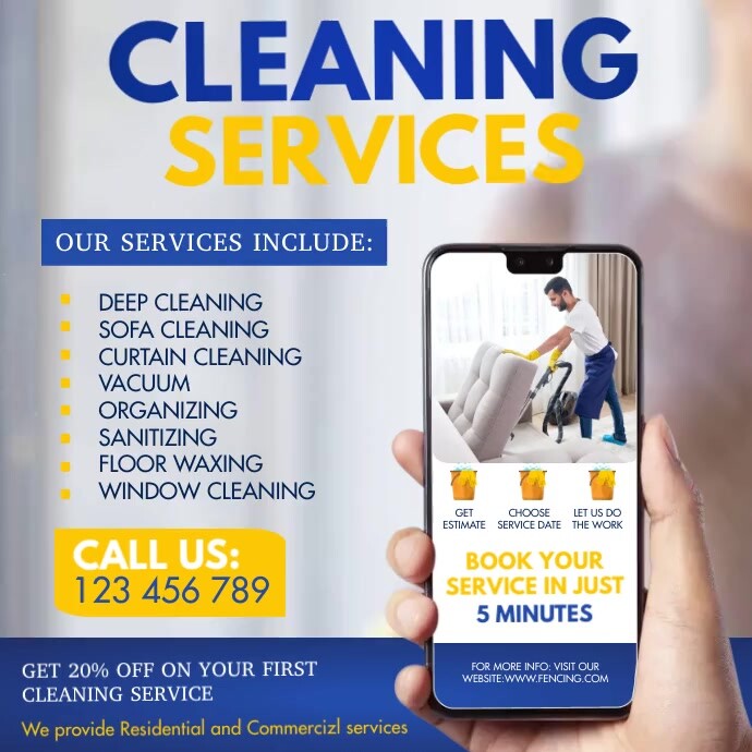 cleaning , spring cleaning, spring Instagram Plasing template