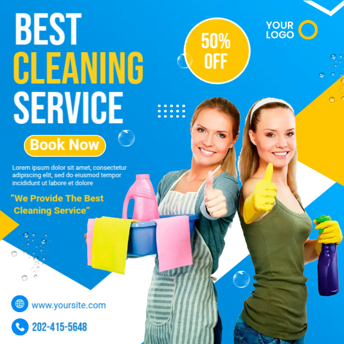 Clean Professional Add Cleaning ADS Template | PosterMyWall
