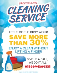 Cleaning and Laundary Service Flyer Design