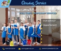 cleaning and maintenace service flyer Large Rectangle template
