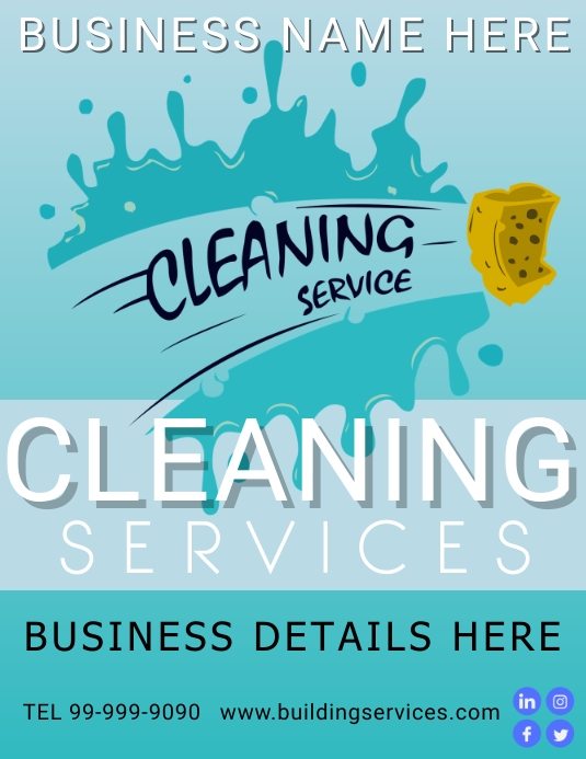 CLEANING BUSINESS Flyer (US Letter) template