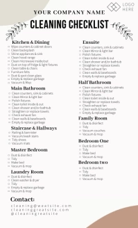cleaning checklist,event,checklist US Legal template