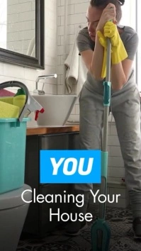 Cleaning Company Ad Slideshow Digital Display Affichage numérique (9:16) template