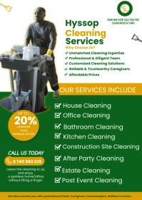 Cleaning Company Flyer A6 template