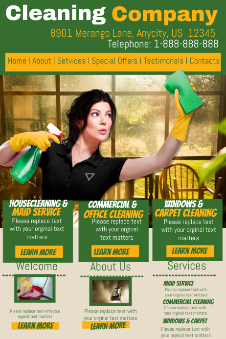 Cleaning Company Template | PosterMyWall