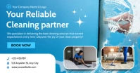 Cleaning company online ad flyers ภาพที่แชร์บน Facebook template
