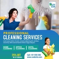 Cleaning Company Video Ad Wpis na Instagrama template