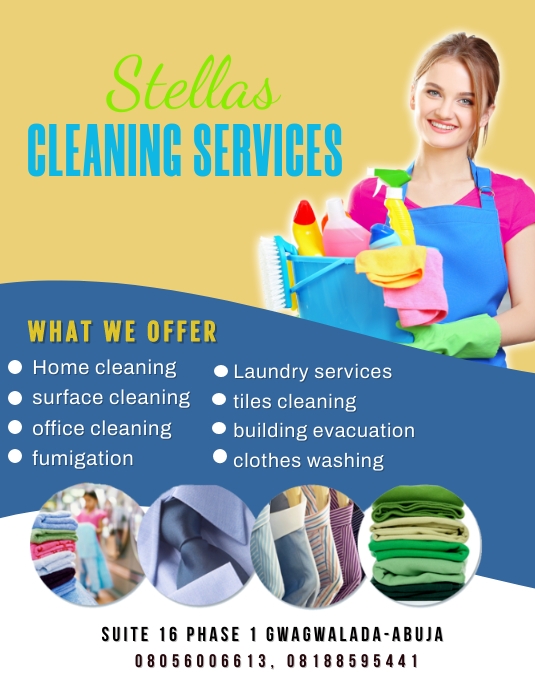 Cleaning Volantino (US Letter) template