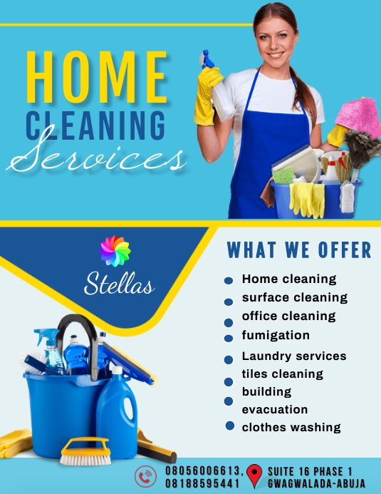 Cleaning Volantino (US Letter) template