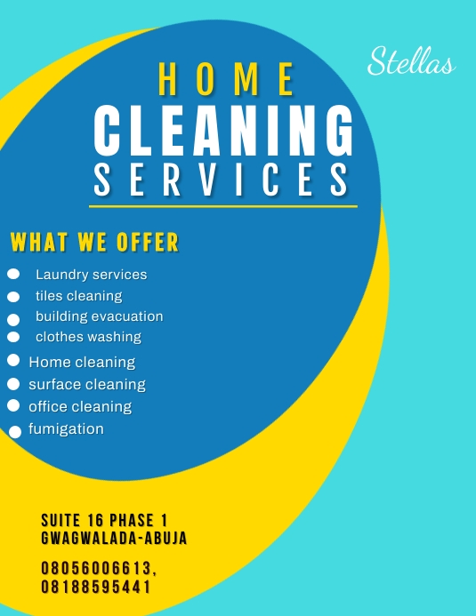 Cleaning Folheto (US Letter) template