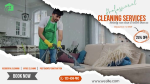 cleaning Digitalt display (16:9) template