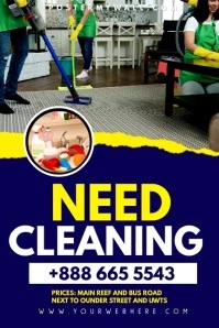 cleaning Poster template