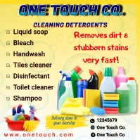 Cleaning Detergent Company Ad Instagram Post template