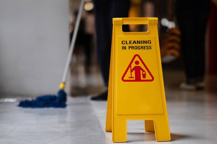 Cleaning Work In Progress CLEANING IN PROGRESS Template | PosterMyWall