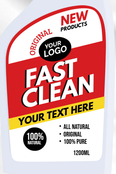 Copy of Cleaning Label | PosterMyWall
