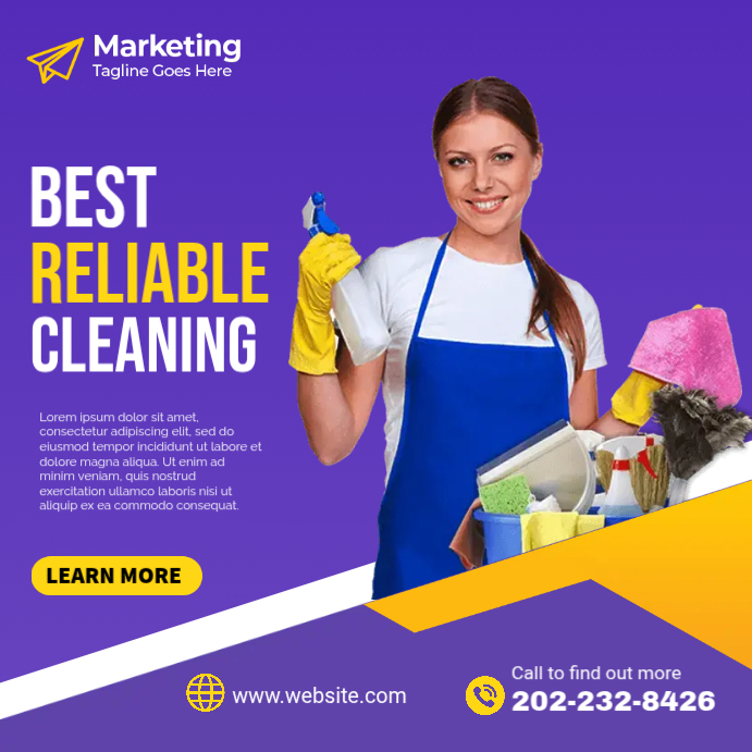 Cleaner Ads. Example Cleaning Marketing Ads Template | PosterMyWall