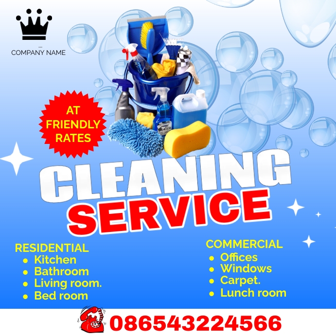 CLEANING POSTER Template | PosterMyWall