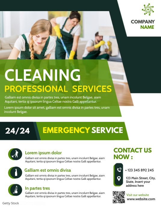 cleaning professional services flyer advertis template