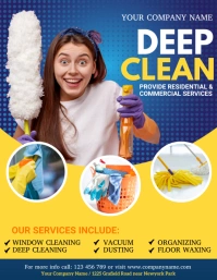 cleaning service, spring cleaning, spring Flyer (Letter pang-US) template