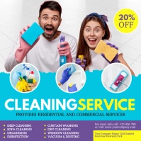 cleaning service, spring cleaning, spring Instagram Post template