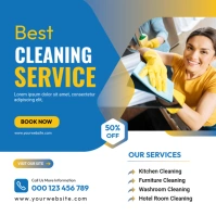 cleaning service, spring cleaning, spring Instagram Post template