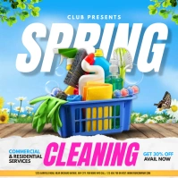 cleaning service, spring cleaning, spring Post Instagram template