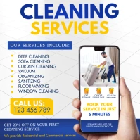 cleaning service, spring cleaning, spring Post Instagram template