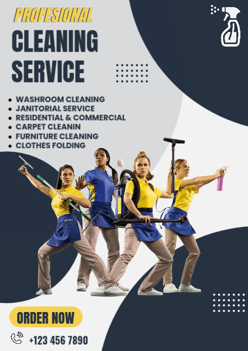 Cleaning Service A3 template