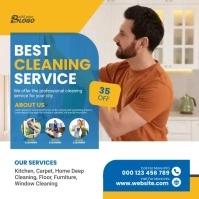 Cleaning Service Ad Instagram Post template