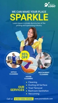 Cleaning Service Ad Instagram Story template