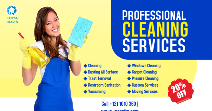Clean Professional Add Copy of Cleaning Service Ad | PosterMyWall